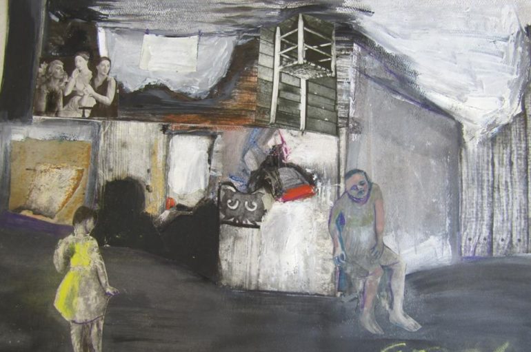 Ana Maria Erra Guevara:  VILLA MISERIA tecnica mista su carta