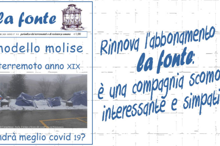 Indice del numero 176 – Novembre 2020