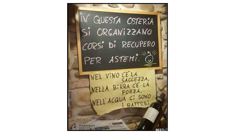 L’acqua nel vino?