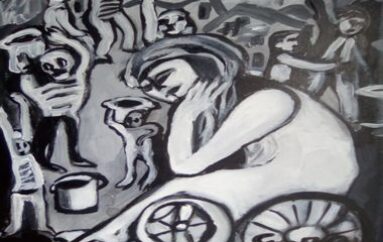 – pittura: “Gaza: il genocidio” di Ana Maria Erra Guevara