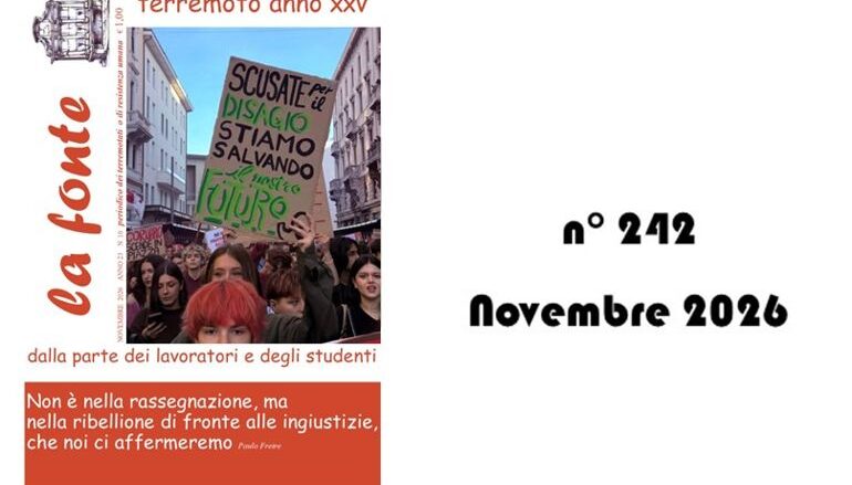 indice del numero di novembre 2026 http://www.lafonte.tv/