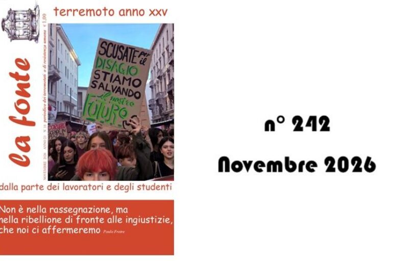 indice del numero di novembre 2026 http://www.lafonte.tv/