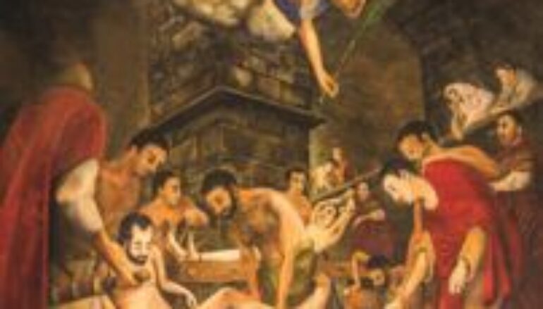 pittura: “Martiri larinesi – tortura” di Giuseppe La Serra