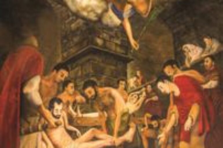 pittura: “Martiri larinesi – tortura” di Giuseppe La Serra